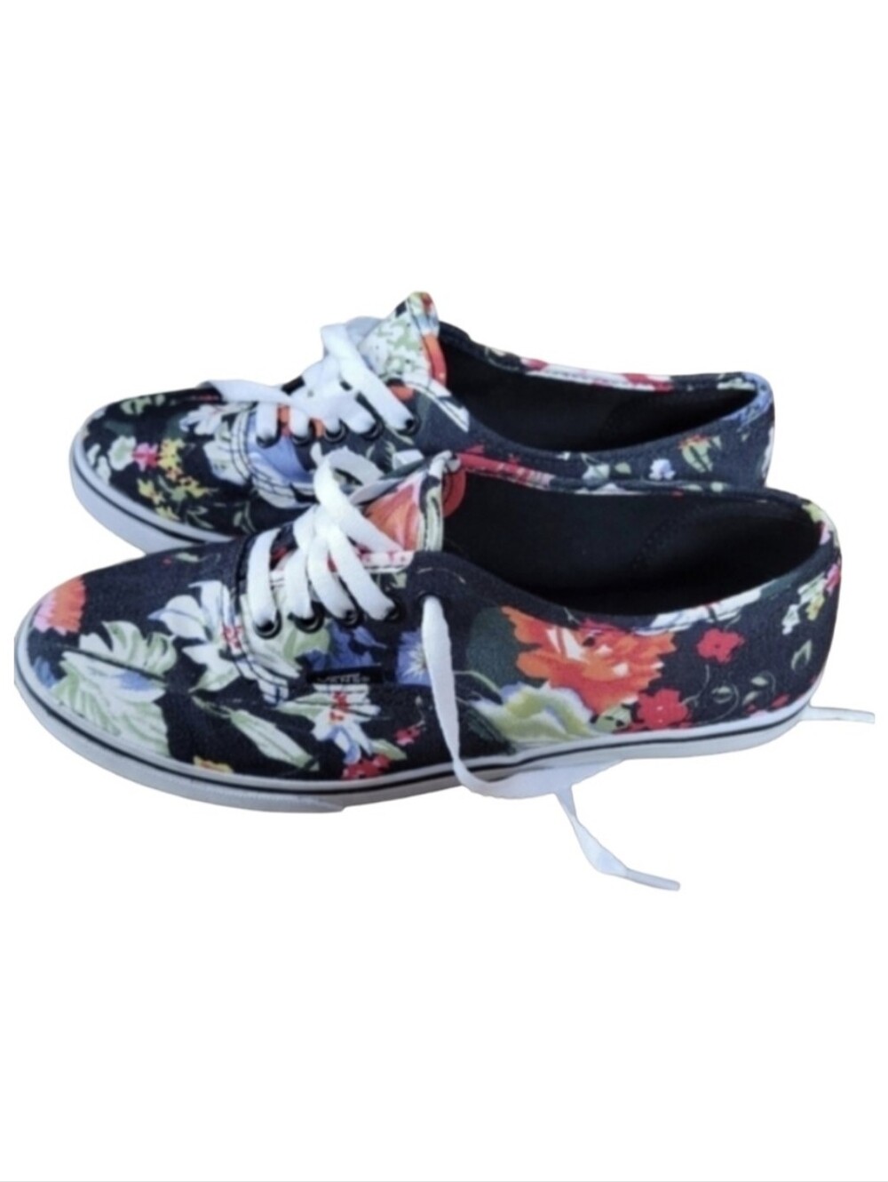 Vans Floral Lace Up Sneakers Womens Size 6